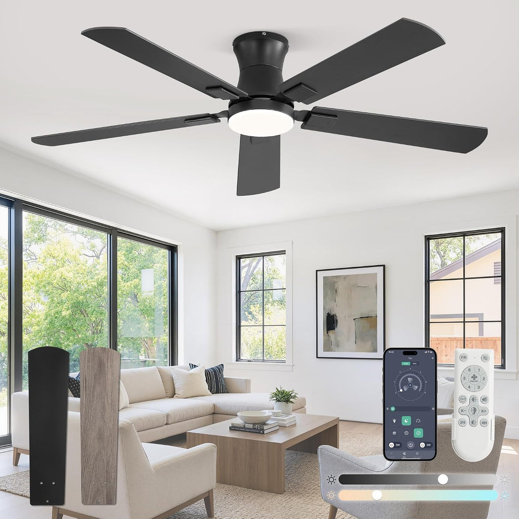 fanbulous 52 inch ceiling fan with light, low, main product view