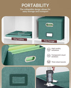 Oterri File Organizer with Lid, File Box, File Cabinet - Image 2