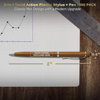 DISCOUNT PROMOS Custom Twist Action Plastic Stylus Pens, Personalized Bulk Pack - Image 5