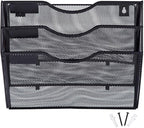 EASEPRES 3 Pocket Mesh Hanging Wall File Organizer, Wall Mounted Mail Paper - Image 8
