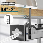 Under Desk Cable Management Tray Black, Litwaro Cable Management Under Desk No - Image 3
