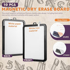 Outus 10 Pcs Dry Erase Mini White Boards Bulk 8.5 x 11'' Small Magnetic - Image 5
