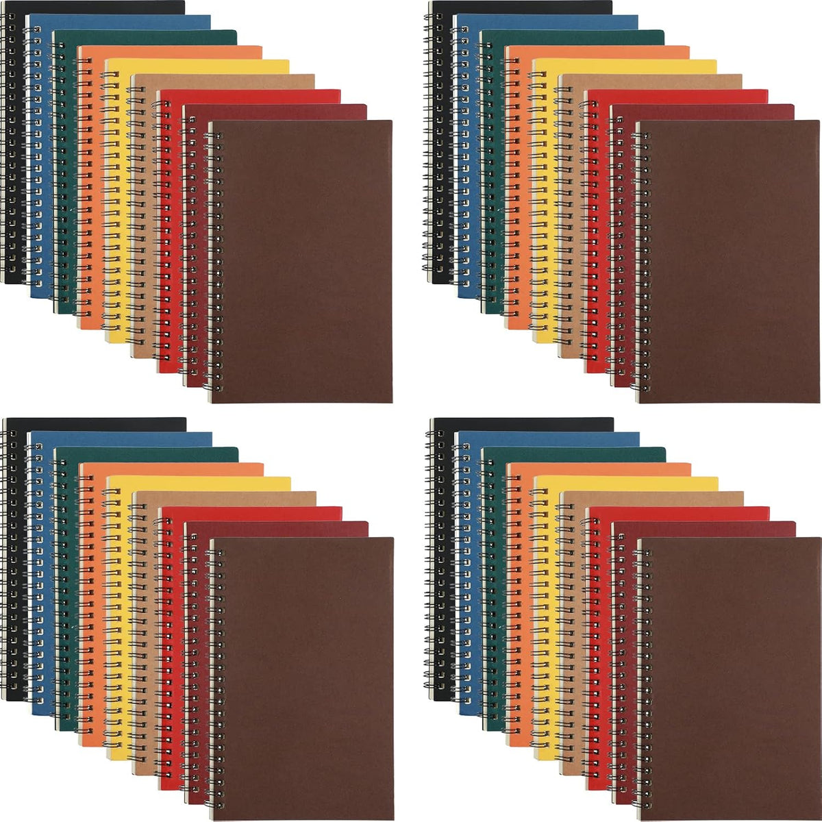 Yahenda 36 Pcs Spiral Notebook Bulk A5 Journal Lined 8.3'' x 5.5'' Writing