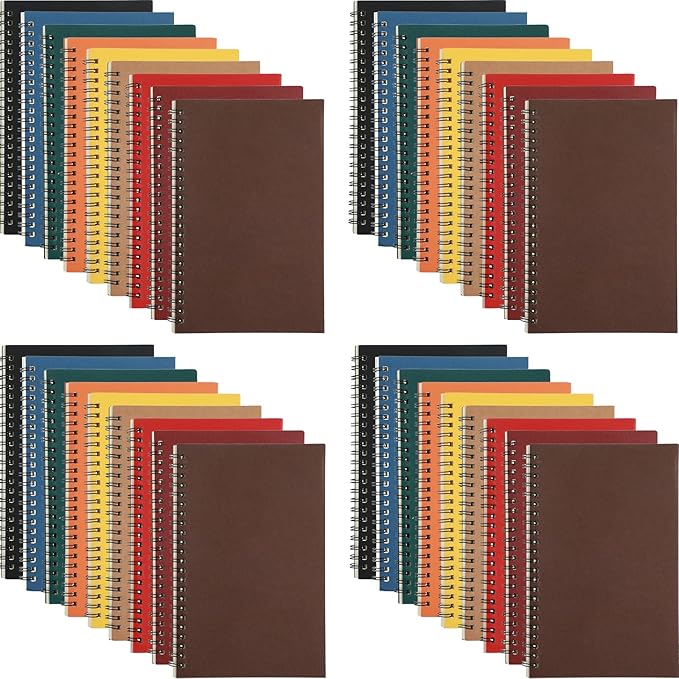 Yahenda 36 Pcs Spiral Notebook Bulk A5 Journal Lined 8.3'' x 5.5'' Writing by Yahenda
