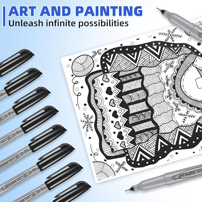 Permanent Markers, Ultra Fine Point, Fine tip permanent marker set, quick dry - Image 8
