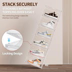 TOFWOF 6 Pack XX Large Shoe Organizer, Heavy-Duty Hard Thicken Plastic Clear - Image 3
