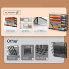 SUPEASY Wall File Organizer, 5-Tier office wall organizer - Image 3