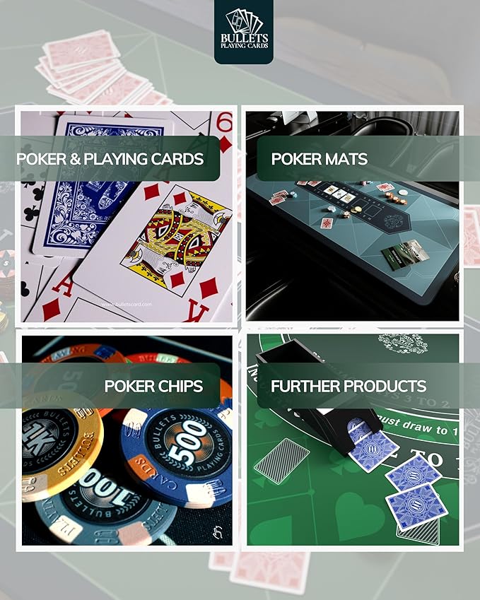 Bullets Playing Cards | Waterproof Plastic Playing Cards – 2 Decks Poker Size - Image 7
