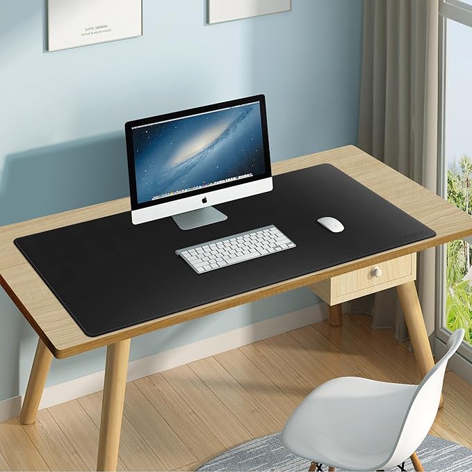 Mydours Extra Long PU Leather Desk Mat, 43.3" x 15.7", Waterproof Surface - Image 5