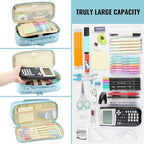 JOINPRO Pencil Case, Large Capacity Pencil Case Organizer; Double Zipper - Image 5