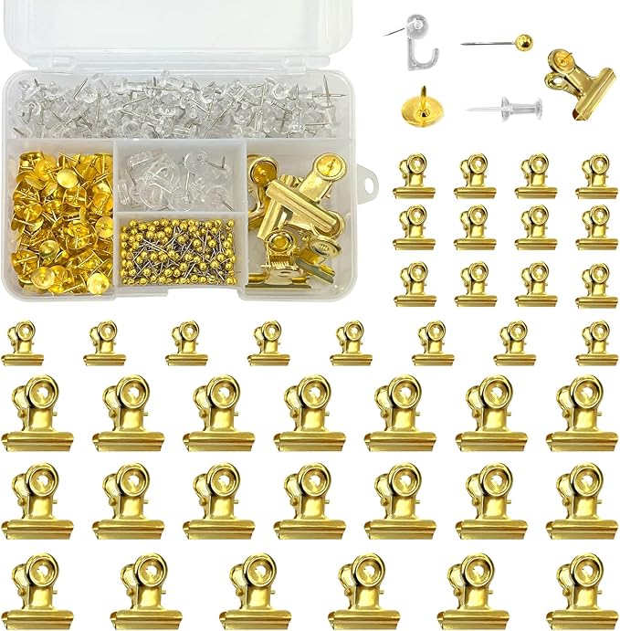 505 Pcs Push Pins Set 5 Style Thumb Tacks Decorative Push Pins Gold Metal Thumb by Unknown