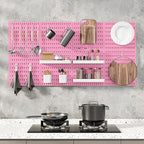 MULSAME Pegboard Combination Kit, 25.2" x 25.2" Wall Mounted Storage Set - Image 3