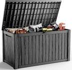 EasyUp 200 Gallon Deck Boxes Resin Large Storage Bins by EASYUP
