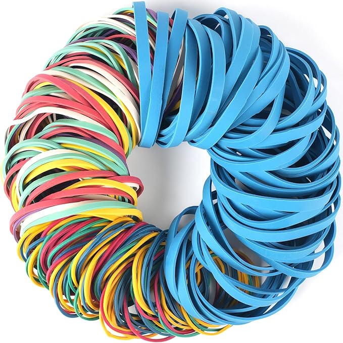AMUU Rubber Bands Assorted Multicolor 0.5 lb/227g Size #64#33 Size #16 Rubber - Image 3