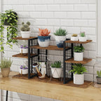 ELITEROO Desktop Shelf Organizer, 4-Tier Wooden Desk Bookshelf, Small Tabletop - Image 8