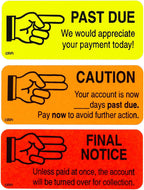 1" x 2.25" 3 Assorted Account Receivable Labels, 250/Box | Product Identification Stickers for Packaging, Warehouses, Retail, Shipping, Inventory and Organization. Made in USA