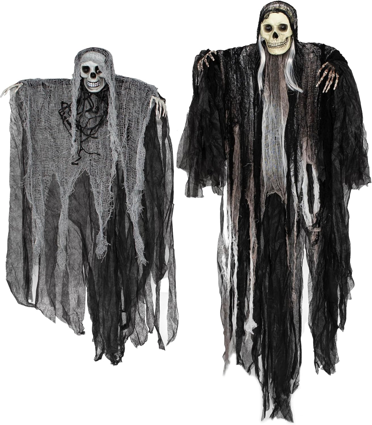 JOYIN 2 Pcs Halloween Hanging Grim Reaper Decorations Outdoor, Halloween Hang...