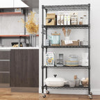 Himimi 5-Tier Storage Shelf Wire Shelving Unit on Wheels Heavy Duty Metal - Image 4