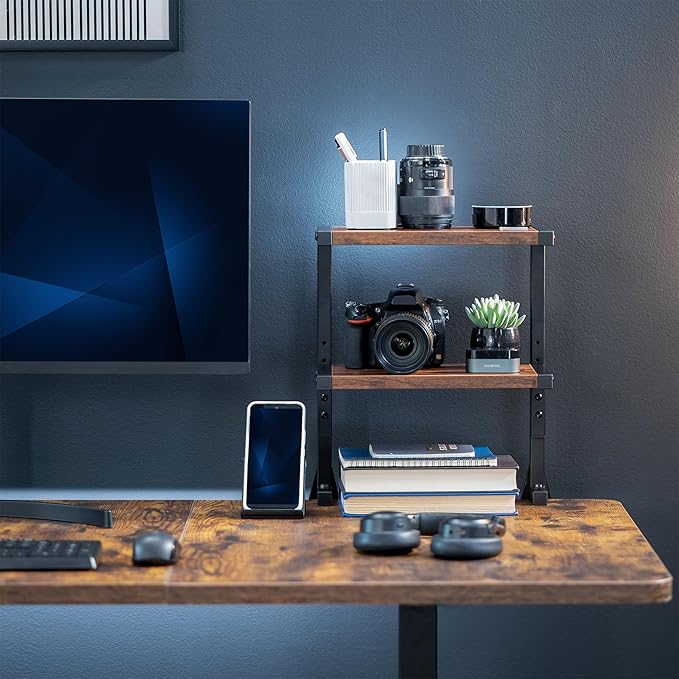VIVO Clamp-on 13 inch Above or Below Desk 2-Tier Shelving Unit - Image 9