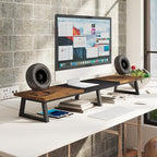TEAMIX 42 inch Large Dual Monitor Riser, Extra Long Monitor Stand Riser Wide TV - Image 2