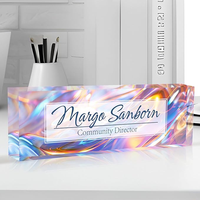 Personalized Name Plate for Desk Custom Acrylic Desk Name Plate Custom Employee - Image 4