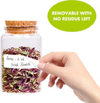 500 Blank Removable Freezer Labels Water Oil Resistant with Perforation Line for Food Containers Jars Pantry Organization