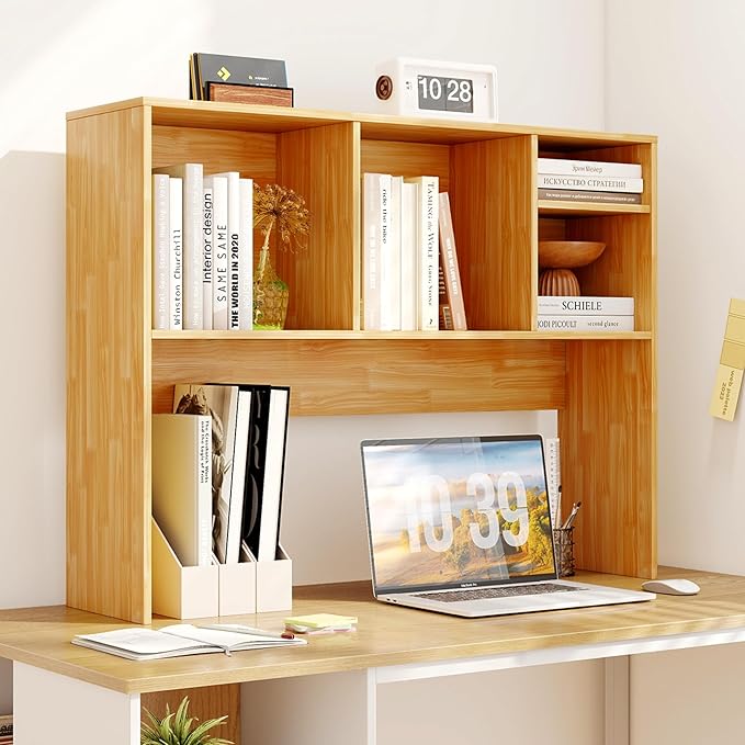 Tangkula Desktop Bookshelf, Countertop Storage Hutch - Image 2