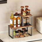 Homeiju Wooden Desktop Organizer Shelf, 2-Tier Adjustable Freestanding - Image 4