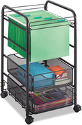 Safco 5215BL Onyx Mesh Open File Cart by SafcoProducts