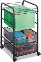 Safco 5215BL Onyx Mesh Open File Cart by SafcoProducts