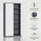 letaya metal storage cabinet with lock door and showing dimensions