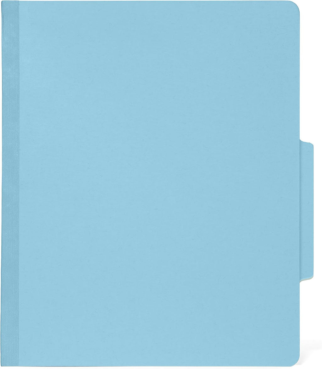 Blue Summit Supplies 10 Classification Folders, 2 Divider, Light Blue | Heavy-duty, letter size, 2 in expansion, 2 prong fasteners, 2 dividers, for medical and legal files