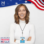 Mata1-USA Plastic Extra-Thick Vertical ID Card Holder, Large Size No Zipper - Image 5