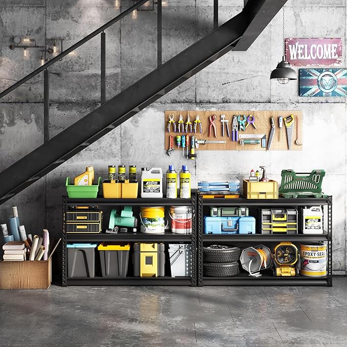 SDXYSTCE 48" W Garage Shelving Heavy Duty, 1500LBS Loads Adjustable Garage - Image 2