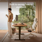 Desktronic HomePro Standing Desk 80x30 — Made in Europe, Ergonomic Sit Stand Home Office Desk, Electric Height Adjustable, Dual Motor, USB & USB-C Charging, Wobble-Free, Touchscreen, 3 Memory Presets