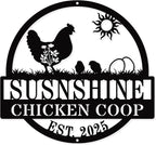 Personalized Chicken Coop Metal Signs Custom Chicken Coop Decor Chicken Coop by HYTSIGN