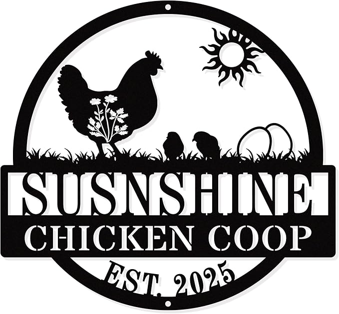 Personalized Chicken Coop Metal Signs Custom Chicken Coop Decor Chicken Coop by HYTSIGN