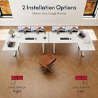 SANODESK 4-Leg L Shaped Standing Desk, Electric Height Adjustable Desk - Image 5