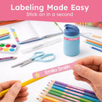 Personalized Kids Name Labels for Pencils Pink [75pcs] - Waterproof Name Stickers for School & Daycare - Pencil Custom Name Stickers - Children Name Stick On Labels for Pens (2.0”x0.3”)