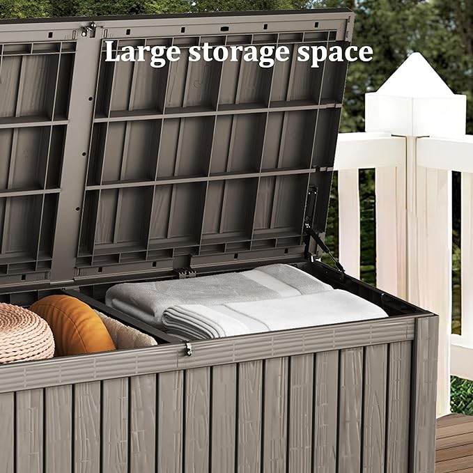 Yardgrace 180 Gallon Outdoor Storage Deck Box - Image 3