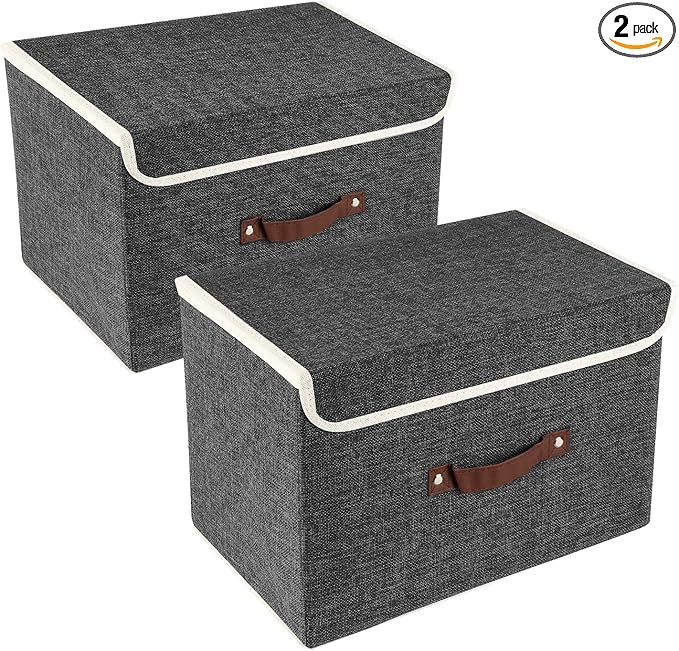 TYEERS Collapsible Storage Boxes, Washable Fabric Storage Bins by StorageOrganization