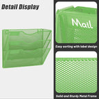 EASEPRES 3 Pocket Mesh Hanging Wall File Organizer, Wall Mounted Mail Paper - Image 5