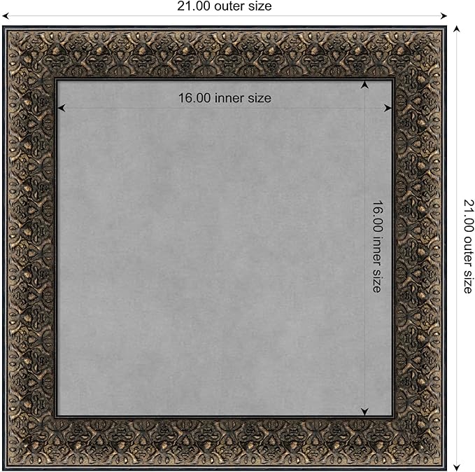 Amanti Art Black Framed Magnetic Board 21x21 Small Vision Board - Image 4