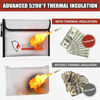 ROLOWAY Fireproof Bag 5200℉ Heat Insulated, Fireproof Money Bag - Image 3