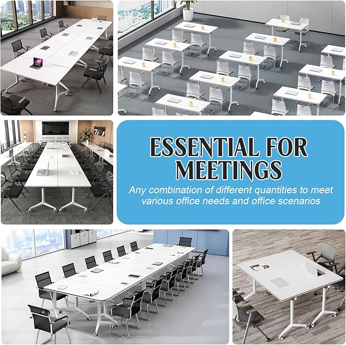 Conference Table, 55.1''Folding Conference Room Table - Image 7
