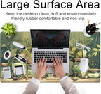 Cute Desk Mat Green Plant Cat Kawaii Sage Mouse Pad Gaming XXL Large Mousepad - Image 4