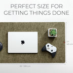 Nordik Large Felt Desk Mat – Timber Moss Green – 35 x 17 inch – Computer Desk - Image 3