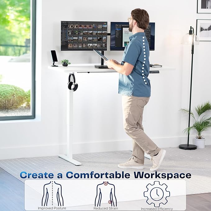 VIVO Electric 60 x 24 in Standing Desk, Memory Height Adjustment, 1B Series - Image 4