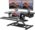 SANODESK 35" Electric Standing Desk Converter, Height Adjustable Riser by sanodesk