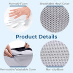 5 STARS UNITED Seat Cushion for Tailbone Pain Relief – Memory Foam Cushion for - Image 6